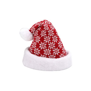 Snowflake deer knitted woolen flannel Christmas hat