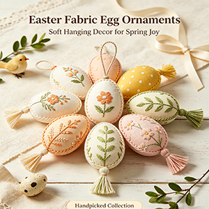 Easter Fabric Egg Ornaments